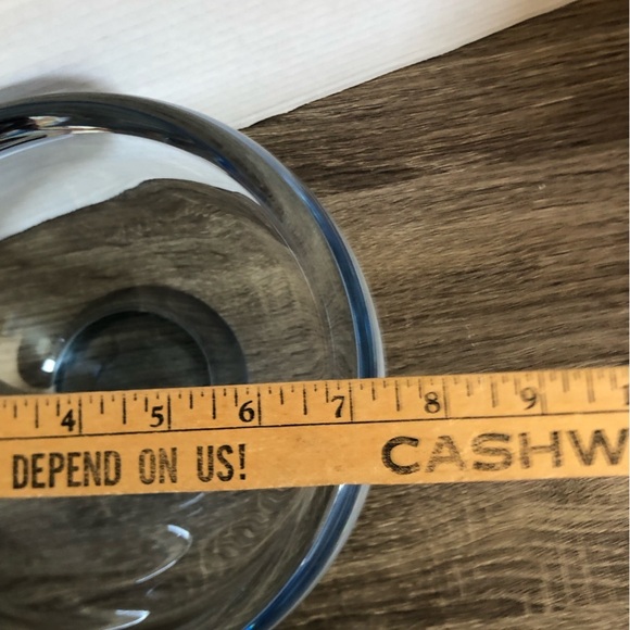 Hand Blown Art Glass Pedestal Bowl - Picture 11 of 12